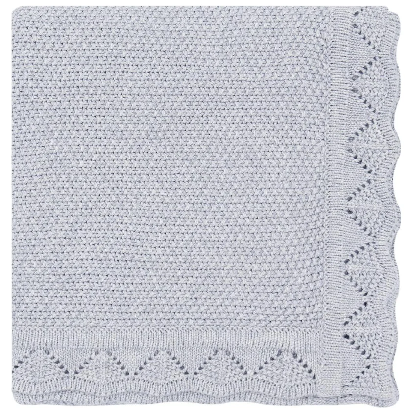 Manta Tejida Vuelos - Light Blue