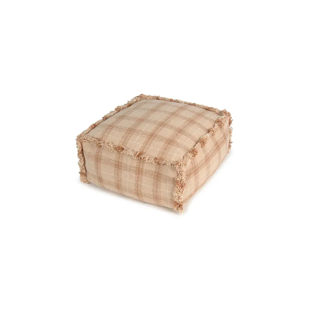 Pouf Handloom rose