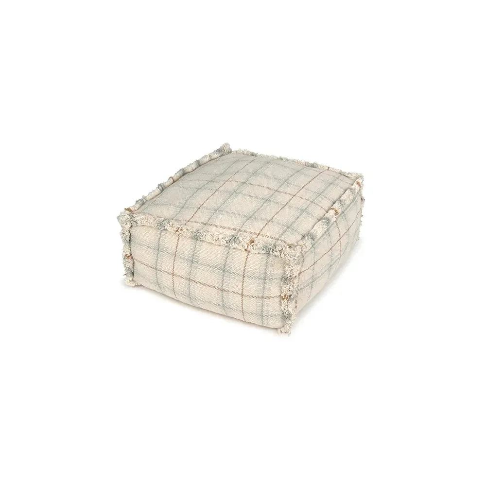 Pouf Handloom blue sage